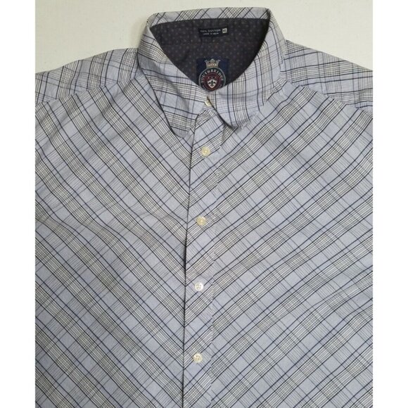 Southbridge New York London Long Sleeve Blue Striped Button Up Shirt Men's XL - Picture 2 of 13